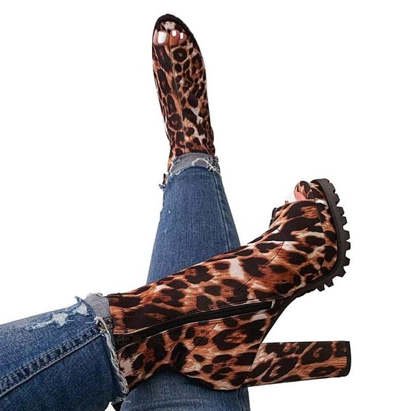 boots women leopard pattern zippers ankle autumn woman peep toe thick high heels ladies platform shoes female fashion, Black
boots women leopard pattern zippers ankle autumn woman peep toe thick high heels ladies platform shoes female fashion, Black