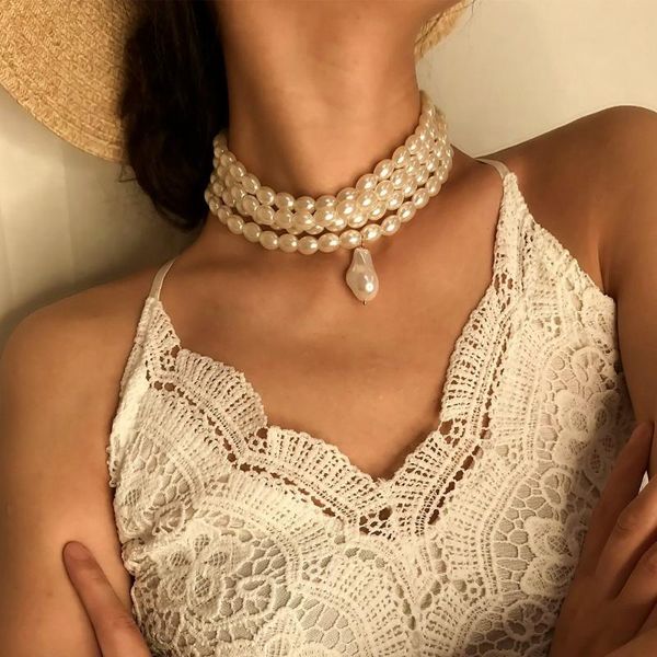 chains baroque pearl pendant necklace for women 2021 fashion aesthetic layered beads accessories luxury jewelry charm neck gift, Silver
chains baroque pearl pendant necklace for women 2021 fashion aesthetic layered beads accessories luxury jewelry charm neck gift, Silver