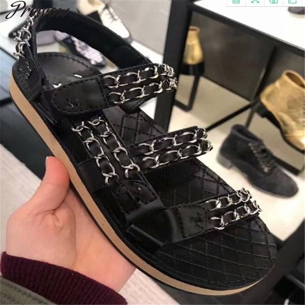 prowow the latest chain sandals, all-match, comfortable, flat-soled women's shoes, follow trend, and cool fashion style sandals, Black
prowow the latest chain sandals, all-match, comfortable, flat-soled women's shoes, follow trend, and cool fashion style sandals, Black