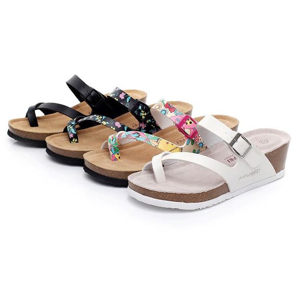 color summer slope heels casual women cork slippers fashion women's thick sole with foot beach, Black
color summer slope heels casual women cork slippers fashion women's thick sole with foot beach, Black