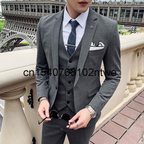 autumn and winter men's one button suit three piece business bridegroom hosting dress korean suits & blazers, White;black
autumn and winter men's one button suit three piece business bridegroom hosting dress korean suits & blazers, White;black