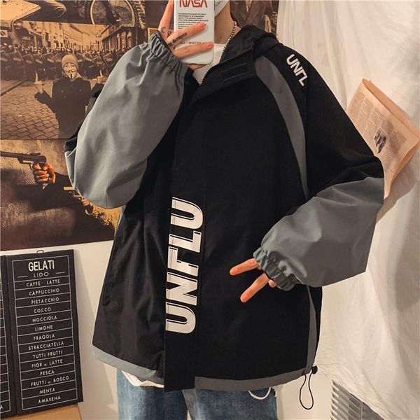 men jacket korean version of the trend ins sports apring/autumn all-match handsome loose hooded tide men's jackets, Black;brown
men jacket korean version of the trend ins sports apring/autumn all-match handsome loose hooded tide men's jackets, Black;brown