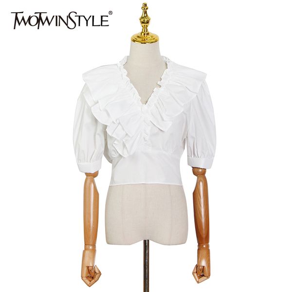 elegant shirts for women v neck puff half sleeve patchwork ruched slim pullovers blouses female summer clothes 210524, White
elegant shirts for women v neck puff half sleeve patchwork ruched slim pullovers blouses female summer clothes 210524, White