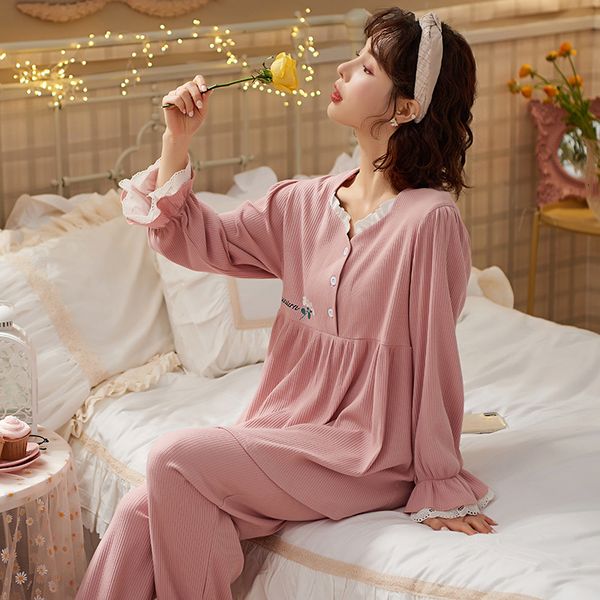 women's sleepwear ins style sweet pajamas women cotton nightwear set large size loose home clothes lace sleepwear pijamas suit pyjama f, Black;red
women's sleepwear ins style sweet pajamas women cotton nightwear set large size loose home clothes lace sleepwear pijamas suit pyjama f, Black;red