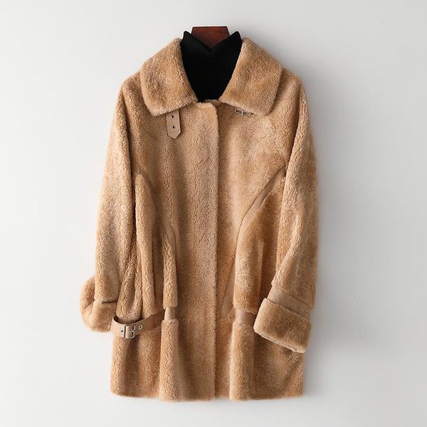 women's fur & faux beige casual medium length wool coat spring composite one simple thick warm female winter windproof jacket, Black
women's fur & faux beige casual medium length wool coat spring composite one simple thick warm female winter windproof jacket, Black