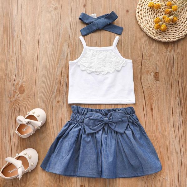 0-3years toddler baby girl kids sets summer clothes lace ruffles tank +mini a-line skirts+bow headband cute outfits clothing, White
0-3years toddler baby girl kids sets summer clothes lace ruffles tank +mini a-line skirts+bow headband cute outfits clothing, White