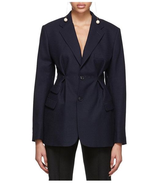 women's suits & blazers casual business blazer female coat summer fashio solid color receive waist slim suit long sleeve loose women, White;black
women's suits & blazers casual business blazer female coat summer fashio solid color receive waist slim suit long sleeve loose women, White;black