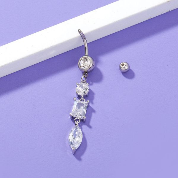 ins new shining long nail bright zircon navel ring human body piercing jewelry female, Silver
ins new shining long nail bright zircon navel ring human body piercing jewelry female, Silver