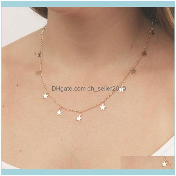 

necklaces & pendants jewelryfashion gold sier star statement necklace pendant women trendy exquisite clavicle chain choker jewelry chokers d, Golden;silver
