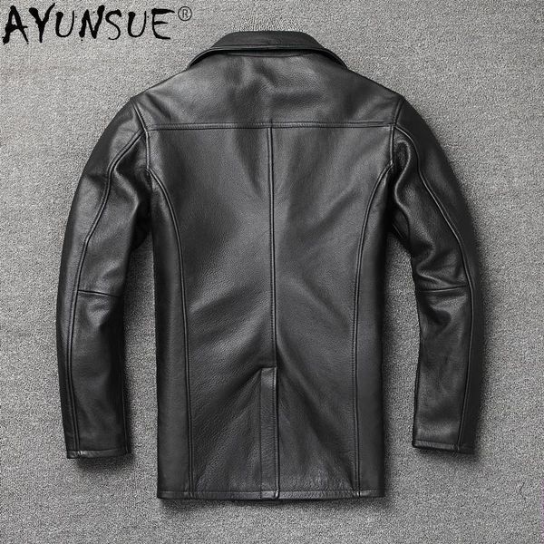 men's leather & faux akoosun jacket 2021 genuine cow men clothing korean windbreaker trench coats chaqueta cuero hombre, Black
men's leather & faux akoosun jacket 2021 genuine cow men clothing korean windbreaker trench coats chaqueta cuero hombre, Black