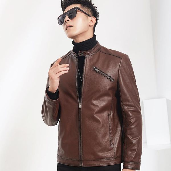 autumn haining leather men's head slim fit korean handsome locomotive jacket youth fashion & faux, Black
autumn haining leather men's head slim fit korean handsome locomotive jacket youth fashion & faux, Black