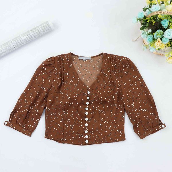 elegant brown grandma flower print blusas mujer de moda she center buttons blusas vintage slim v neck women blouse za haut 210510, White
elegant brown grandma flower print blusas mujer de moda she center buttons blusas vintage slim v neck women blouse za haut 210510, White