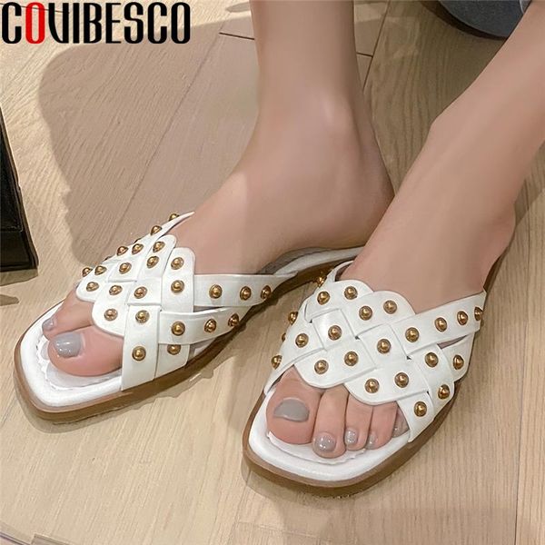 sandals covibesco rivets slippers women fashion concise weave genuine leather leisure flats summer comfortable shoes woman, Black
sandals covibesco rivets slippers women fashion concise weave genuine leather leisure flats summer comfortable shoes woman, Black