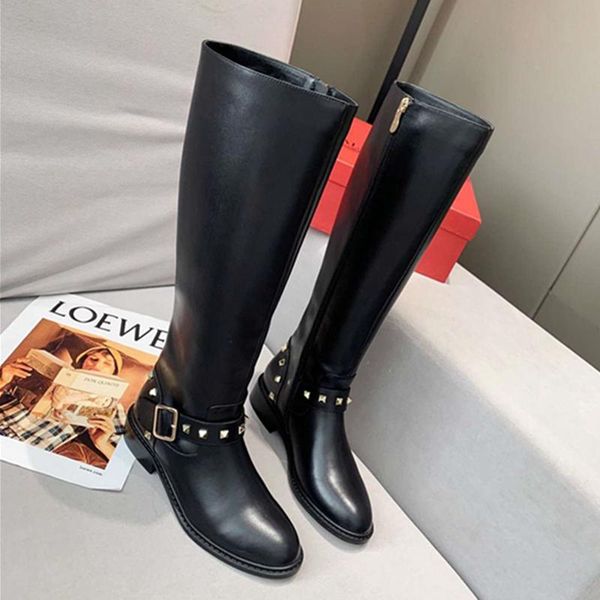 boots women long short motorcycle genuine leather knee high round toe buckle strap rivets fashion solid black autumn flat shoes
boots women long short motorcycle genuine leather knee high round toe buckle strap rivets fashion solid black autumn flat shoes