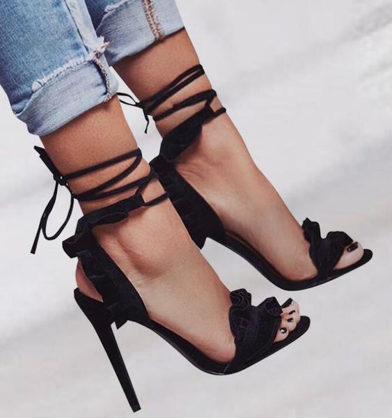 dress shoes moraima snc cross-tied high heels sandals women pumps thin heel ruffle lace-up summer fashion pompes de femme, Black
dress shoes moraima snc cross-tied high heels sandals women pumps thin heel ruffle lace-up summer fashion pompes de femme, Black