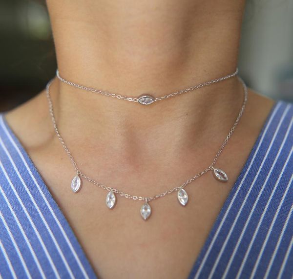 chokers chic fine double layers charm necklace marquoise cz drop water statement layered fashion women chain chocker pendent necklaces, Golden;silver
chokers chic fine double layers charm necklace marquoise cz drop water statement layered fashion women chain chocker pendent necklaces, Golden;silver