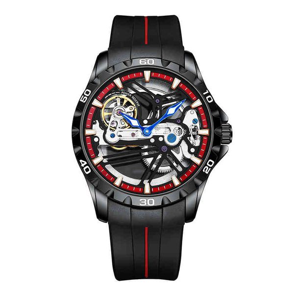 special design transparent case skeleton sport luxury watch men's mechanical watch rubber band automatic tourbillon watches, Slivery;brown
special design transparent case skeleton sport luxury watch men's mechanical watch rubber band automatic tourbillon watches, Slivery;brown