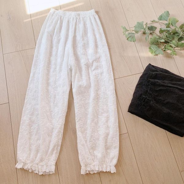 women's pants & capris 2021 spring and summer literary artistic cotton linen embroidery lace retro pure beam foot lantern, Black;white
women's pants & capris 2021 spring and summer literary artistic cotton linen embroidery lace retro pure beam foot lantern, Black;white