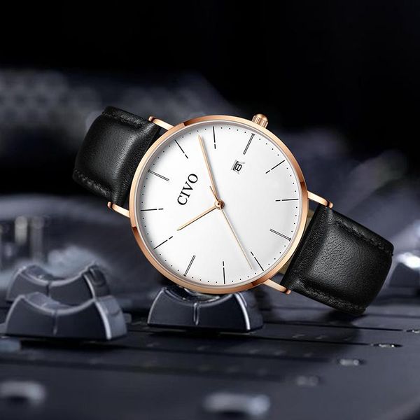 wristwatches civo fashion mens watches genuine leather quartz wristwatch waterproof ultra thin analogue men, Slivery;brown
wristwatches civo fashion mens watches genuine leather quartz wristwatch waterproof ultra thin analogue men, Slivery;brown
