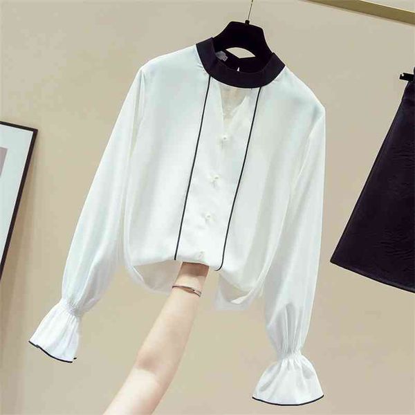 autumn women's o neck flare long sleeves beading chiffon shirt ladies female all-match shirts ol blouse a3714 210519, White
autumn women's o neck flare long sleeves beading chiffon shirt ladies female all-match shirts ol blouse a3714 210519, White