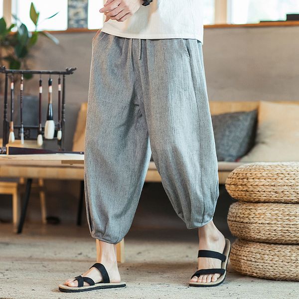 pants trousers 2021 chinoiserie men's cotton linen casual capris wide leg lantern loose hanging crotch leggings, Black
pants trousers 2021 chinoiserie men's cotton linen casual capris wide leg lantern loose hanging crotch leggings, Black