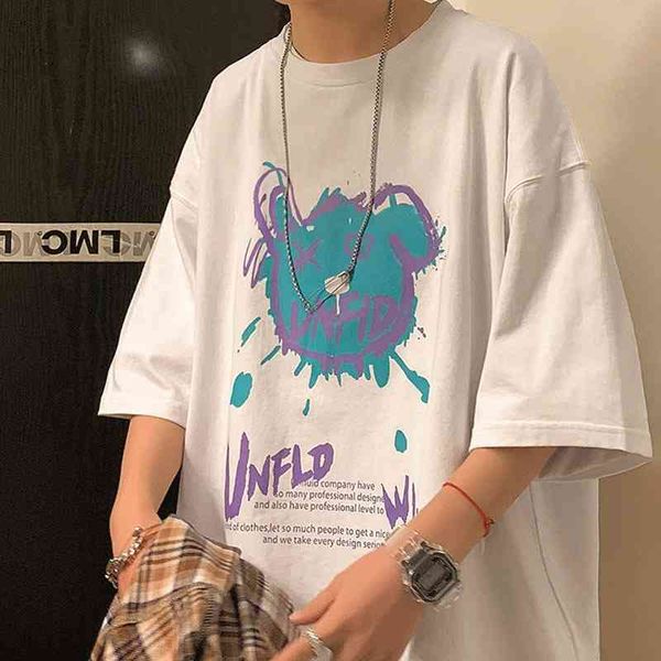 hip hop short sleeve t-shirt men's brand ins summer bear graffiti korean fashion loose 2021 new clothes, Black
hip hop short sleeve t-shirt men's brand ins summer bear graffiti korean fashion loose 2021 new clothes, Black