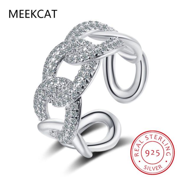 cluster rings meekcat fashion korean real 925 sterling silver cuban link chain opening finger for women punk hip-hop jewelry, Golden;silver
cluster rings meekcat fashion korean real 925 sterling silver cuban link chain opening finger for women punk hip-hop jewelry, Golden;silver
