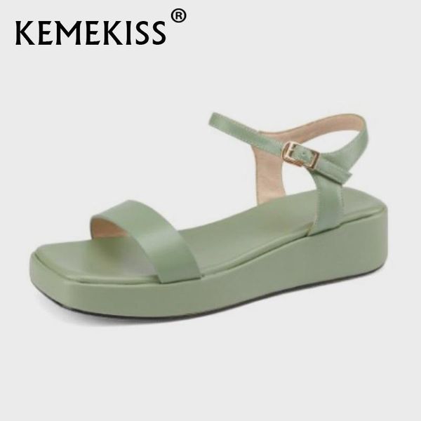 sandals kemekiss for women real leather shoes summer square toe buckle fashion ladies footwear size 34-39, Black
sandals kemekiss for women real leather shoes summer square toe buckle fashion ladies footwear size 34-39, Black