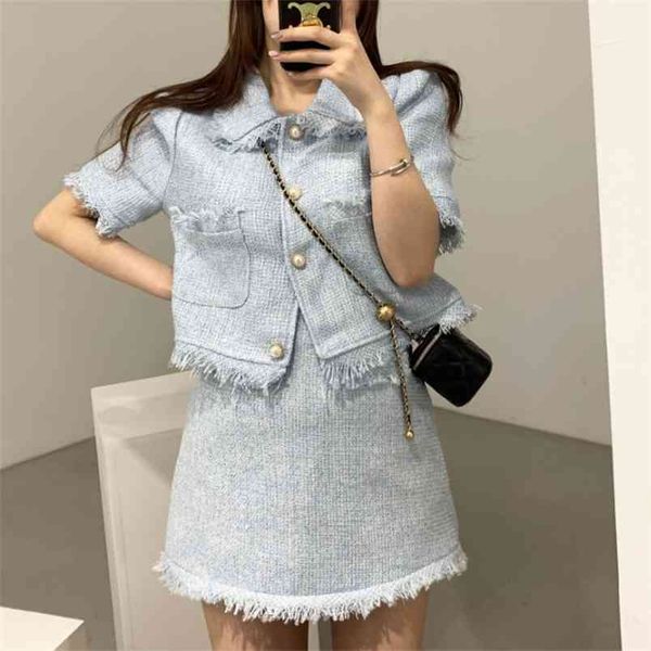 elegant 2 piece sets vintage fashion tweed single-breasted tassel crop + high waist a-line mini skirts women clothes 210519, White
elegant 2 piece sets vintage fashion tweed single-breasted tassel crop + high waist a-line mini skirts women clothes 210519, White