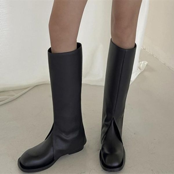 boots genuine leather flat heel women knee high black customized size 2021 autumn winter shoes square toe
boots genuine leather flat heel women knee high black customized size 2021 autumn winter shoes square toe