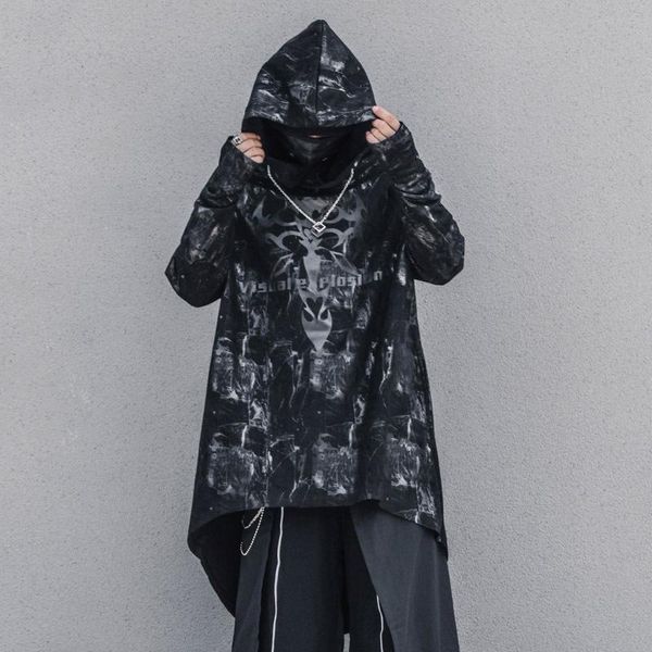 men's hoodies & sweatshirts 2021 men hooded sweatshirt black printed irregular cape jacket hip hop fashion long sleeve fleece function
men's hoodies & sweatshirts 2021 men hooded sweatshirt black printed irregular cape jacket hip hop fashion long sleeve fleece function