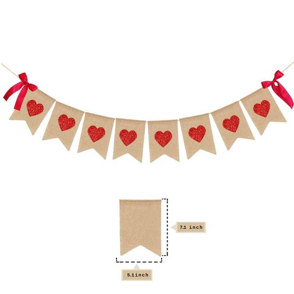red love glitter heart burlap bunting banners garland hanging decor valentine day wedding anniversary party supplies decoration
red love glitter heart burlap bunting banners garland hanging decor valentine day wedding anniversary party supplies decoration