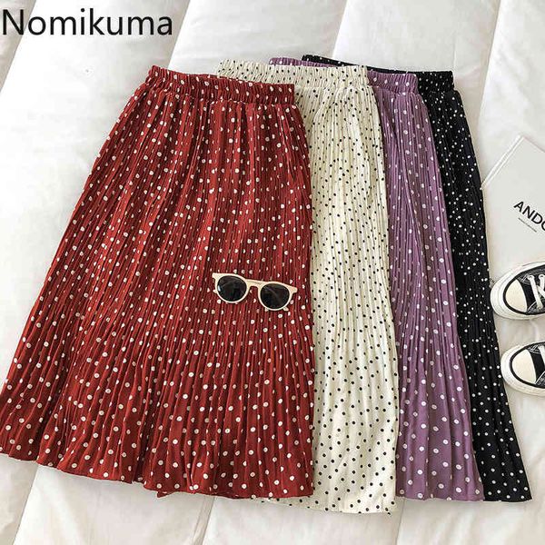 nomikuma polka dot pleated skirts summer chic korean style a line mid calf skirt women casual vintage faldas mujer 210514, Black
nomikuma polka dot pleated skirts summer chic korean style a line mid calf skirt women casual vintage faldas mujer 210514, Black