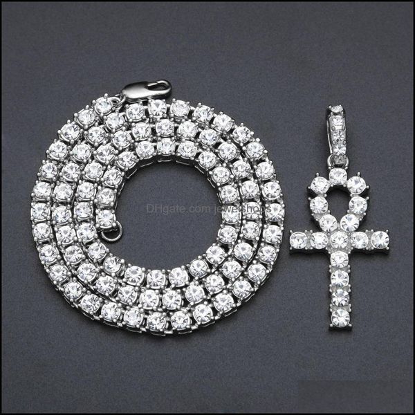 pendant necklaces & pendants jewelry 2pcsiced out ankh cross necklace choker chain women hip-hop for men tennis fashion link gift drop deliv, Silver
pendant necklaces & pendants jewelry 2pcsiced out ankh cross necklace choker chain women hip-hop for men tennis fashion link gift drop deliv, Silver