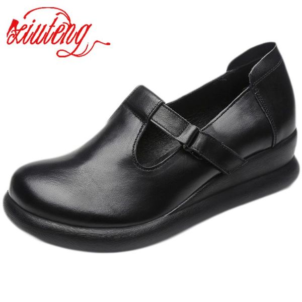 xiuteng first layer cowhide flat platform sneaker woman shoes casual thick bottom women round toe sandals, Black
xiuteng first layer cowhide flat platform sneaker woman shoes casual thick bottom women round toe sandals, Black