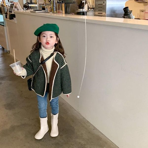 down coat milancel 2021 winter kids clothes girl thicken plaid jacket korean casual children outwear, Blue;gray
down coat milancel 2021 winter kids clothes girl thicken plaid jacket korean casual children outwear, Blue;gray