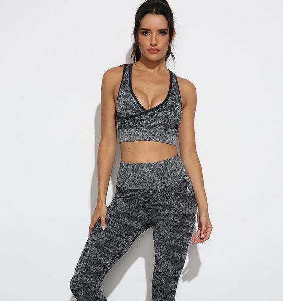 designer womens yoga outfits suit runner sportswear tracksuits fitness camouflage gym set bra leggings long pant tracksuit for woman teach w, Gray
designer womens yoga outfits suit runner sportswear tracksuits fitness camouflage gym set bra leggings long pant tracksuit for woman teach w, Gray