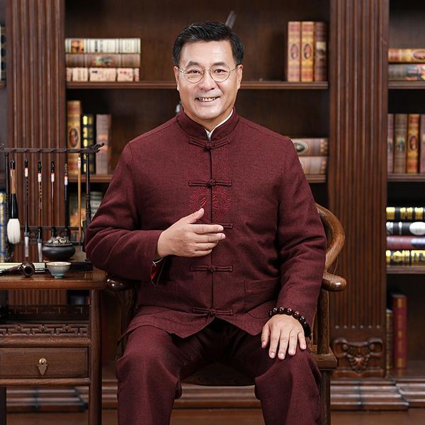 men's tracksuits autumn winter linen tang suits thick warm casual jacket coat traditional chinese embroider sets plus size 3xl, Gray
men's tracksuits autumn winter linen tang suits thick warm casual jacket coat traditional chinese embroider sets plus size 3xl, Gray