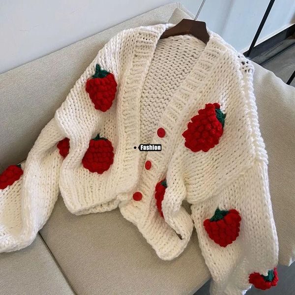 women's knits & tees sweet ins funny cartoon strawberry patchwork cardigan fall v neck single breasted woman sweaters long sleeve knitt, White
women's knits & tees sweet ins funny cartoon strawberry patchwork cardigan fall v neck single breasted woman sweaters long sleeve knitt, White