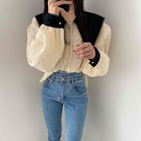 dress spring chic women tassel shirts retro solid patchwork peter pan collar elegance all match female high street blouses, White
dress spring chic women tassel shirts retro solid patchwork peter pan collar elegance all match female high street blouses, White