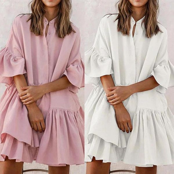 casual dresses selling models in europe and america 2021 large size high end solid color street dress for women, Black;gray 
casual dresses selling models in europe and america 2021 large size high end solid color street dress for women, Black;gray