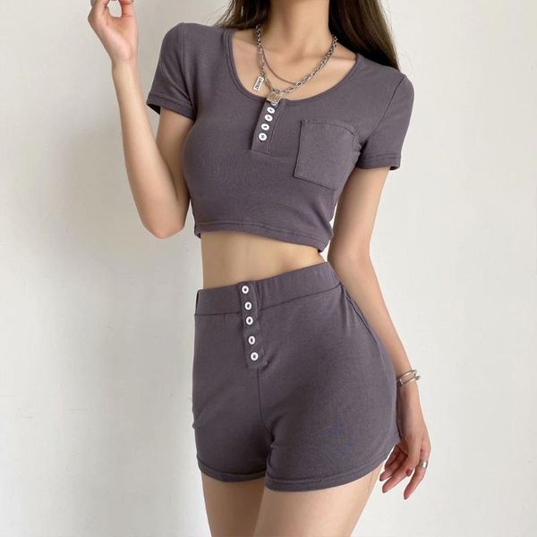 women's tracksuits o neck pullover short sleeve t shirt women loose pocket cotton tees summer causal wild ladies shorts set, Gray
women's tracksuits o neck pullover short sleeve t shirt women loose pocket cotton tees summer causal wild ladies shorts set, Gray