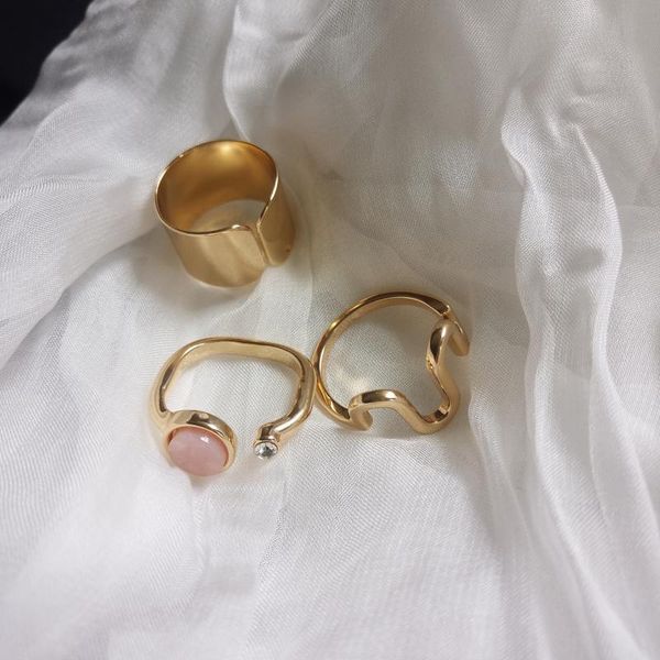 cluster rings fashion 3 pcs/set geometric minimalist open vintage metal gold hollow finger for women girls party wedding gifts, Golden;silver
cluster rings fashion 3 pcs/set geometric minimalist open vintage metal gold hollow finger for women girls party wedding gifts, Golden;silver
