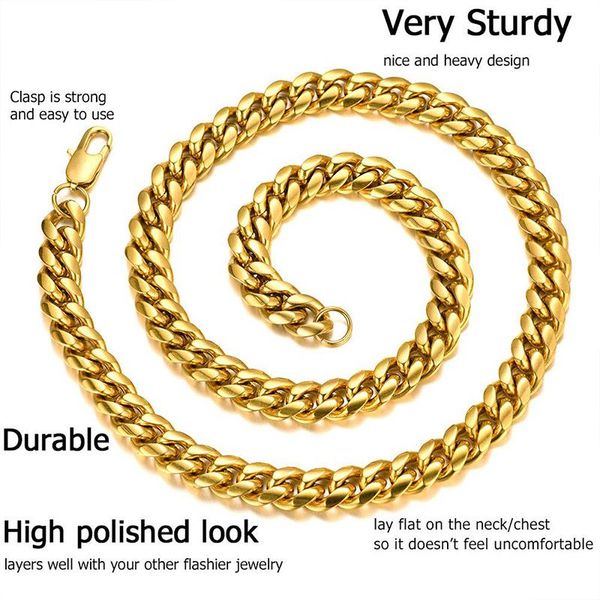 cuban link chain necklaces mens stainless steel gold necklace large long steampunk 8mm 10mm 12mm 14mm 16mm 18mm chains, Silver
cuban link chain necklaces mens stainless steel gold necklace large long steampunk 8mm 10mm 12mm 14mm 16mm 18mm chains, Silver