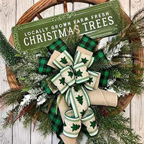 decorative flowers & wreaths christmas tree wreath door hanger decoration farmhouse wagon wheel winter home party with bow wood wall hanging
decorative flowers & wreaths christmas tree wreath door hanger decoration farmhouse wagon wheel winter home party with bow wood wall hanging