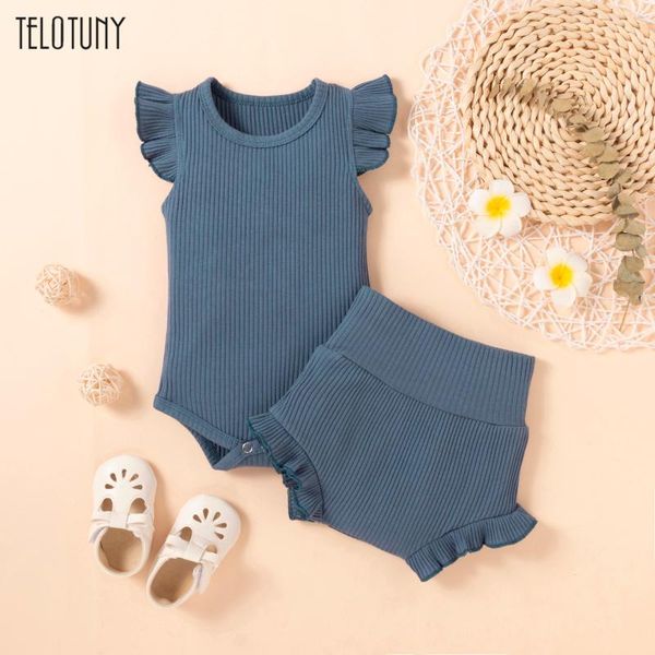 jumpsuits born infant baby girls summer solid ribbed romper+ruffled shorts outfits set, Blue
jumpsuits born infant baby girls summer solid ribbed romper+ruffled shorts outfits set, Blue