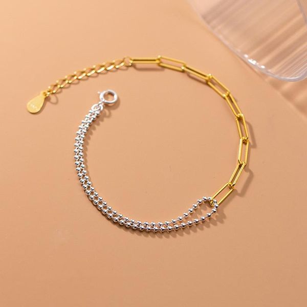 bangle 2021 fashion women's 925 silver gold asymmetric round bead metal charm bracelet simple jewelry, Black
bangle 2021 fashion women's 925 silver gold asymmetric round bead metal charm bracelet simple jewelry, Black