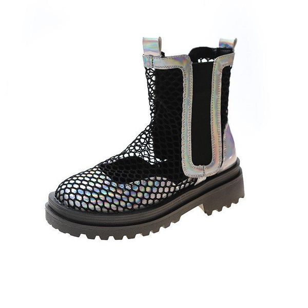 summer boots ladies hollow british style fashion short thick heel waterproof platform mesh round head sandals, Black
summer boots ladies hollow british style fashion short thick heel waterproof platform mesh round head sandals, Black
