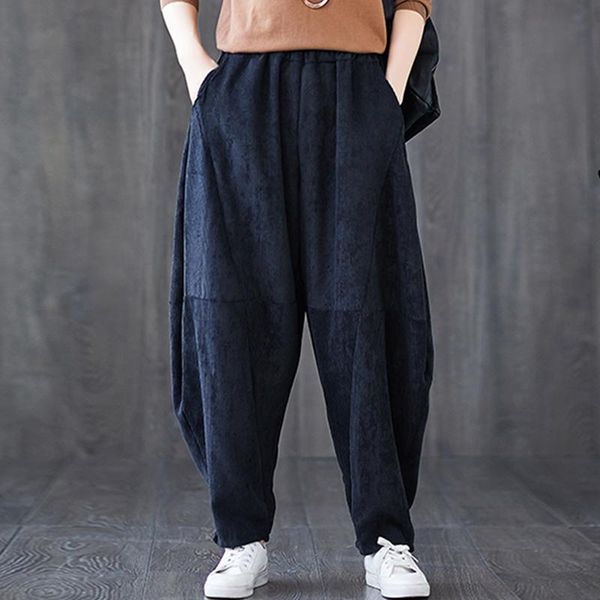 women's pants & capris loose women harem solid pant ankle length corduroy patchwork casual female quality, Black;white
women's pants & capris loose women harem solid pant ankle length corduroy patchwork casual female quality, Black;white