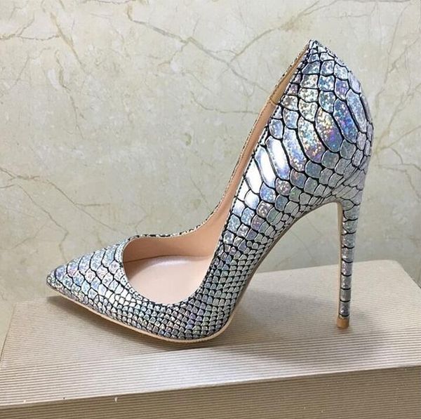 elegant silver snake print leather ladies pumps pointed toe slip-on high heels 12cm spring autumn women formale shoes dress, Black
elegant silver snake print leather ladies pumps pointed toe slip-on high heels 12cm spring autumn women formale shoes dress, Black
